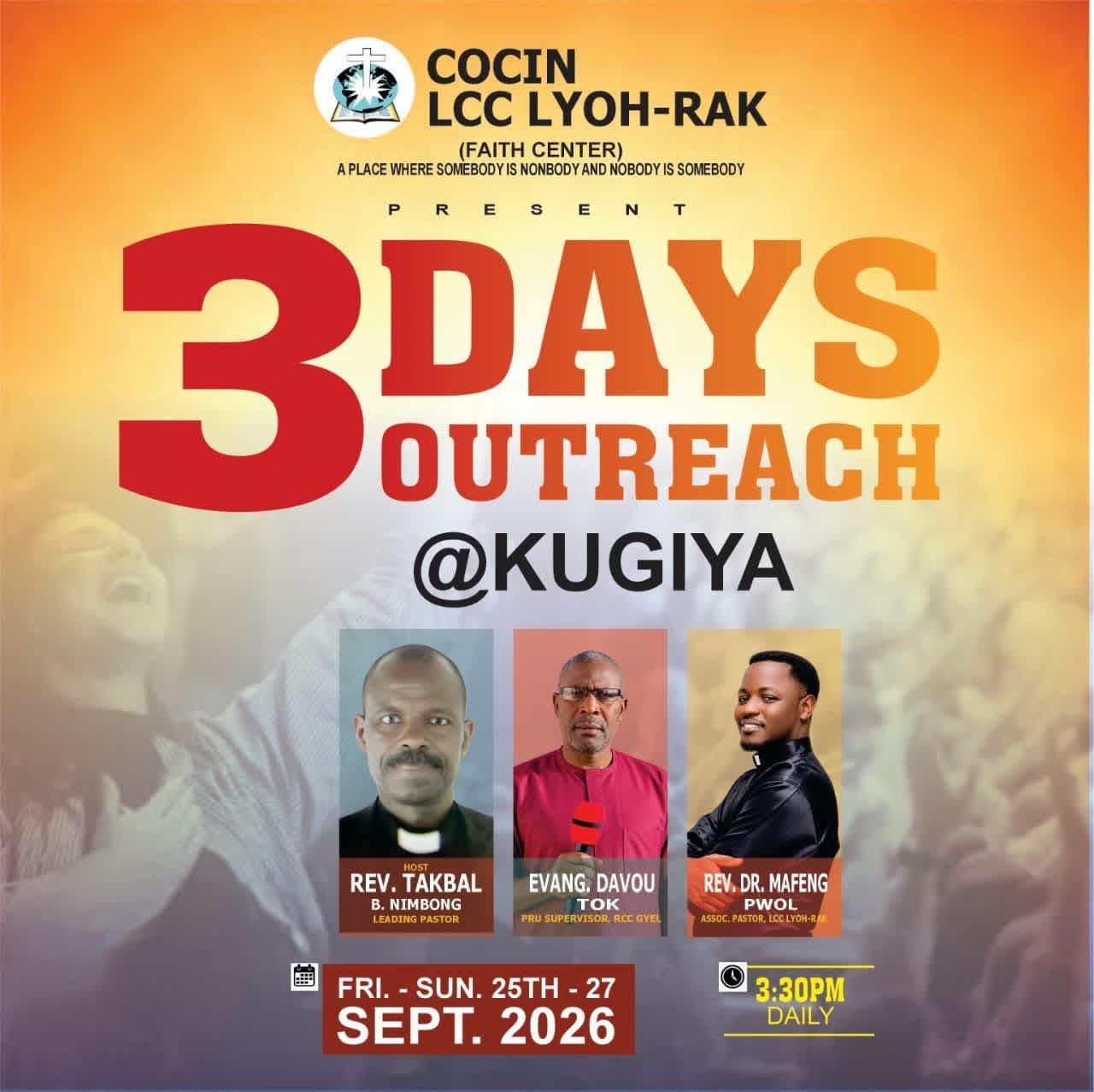 COCIN LCC Lyoh-Rak 3 days outreach at Kugiya